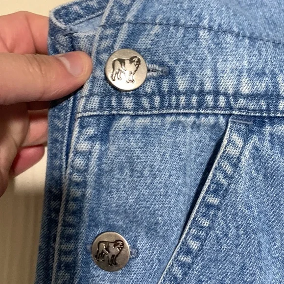 Vintage Big Dogs Denim Overall Shorts